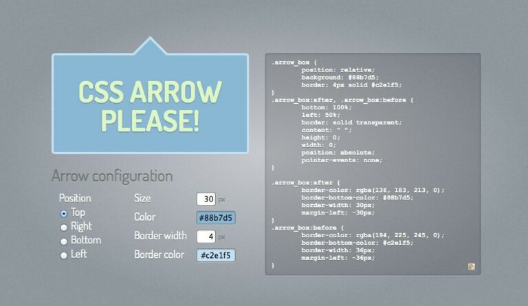 Pfeile Css Styiling Tipp: CSS-Pfeile einfach erstellen auf cssarrowplease.com ...